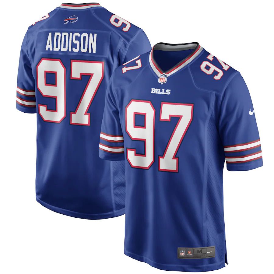 Men Buffalo Bills #97 Mario Addison Nike Royal Game Player NFL Jersey->buffalo bills->NFL Jersey